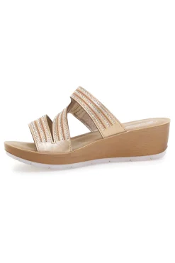 Ciabatte con Zeppa e Strass 23RN-INBLU Sale