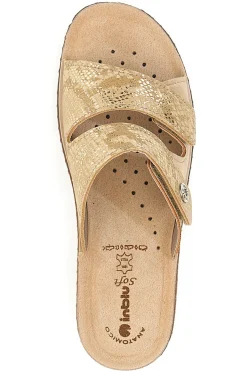 Ciabatte Sabbia Con Zeppa e Strappo in Velcro 2678-INBLU Clearance