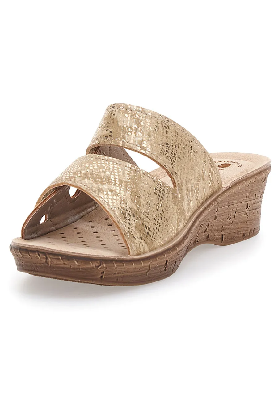 Ciabatte Sabbia Con Zeppa e Strappo in Velcro 2678-INBLU Clearance