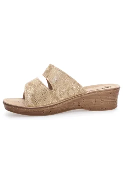 Ciabatte Sabbia Con Zeppa e Strappo in Velcro 2678-INBLU Clearance