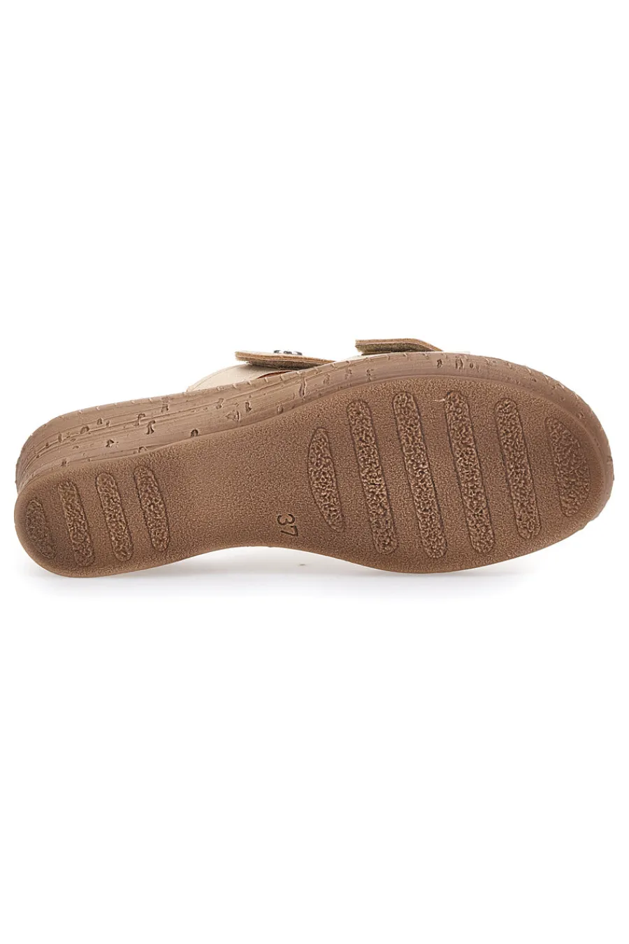 Ciabatte Sabbia Con Zeppa e Strappo in Velcro 2678-INBLU Clearance