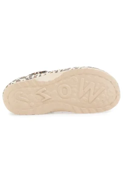 Ciabatte sabot leopardate con cinturino mobile 5-WOZ