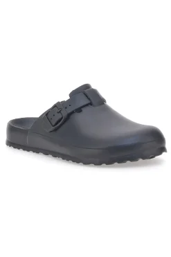 Ciabatte sabot nere in gomma con fibbia EV085-EVERLAST Hot