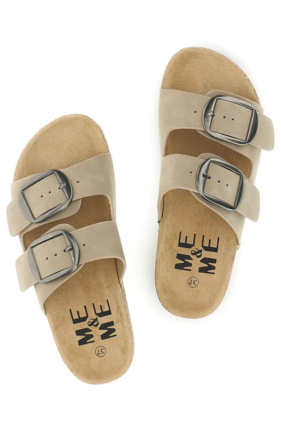 Ciabatte con doppia fibbia Me & me 1043103-ME u0026 ME Hot