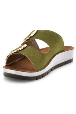 Ciabatte Verde Doppia Fibbia 61 CP-INBLU Discount