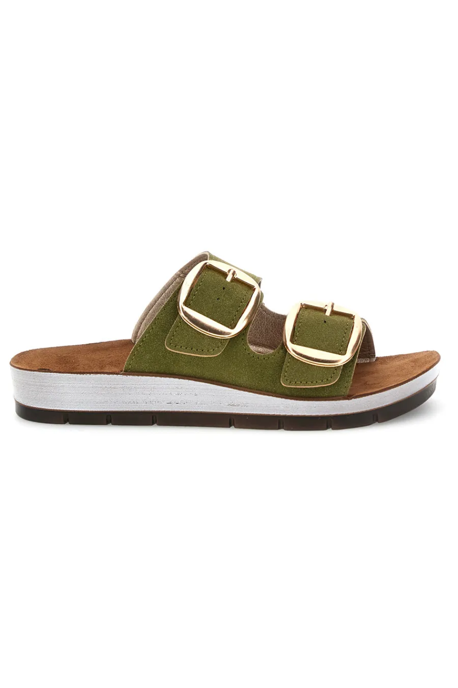 Ciabatte Verde Doppia Fibbia 61 CP-INBLU Discount