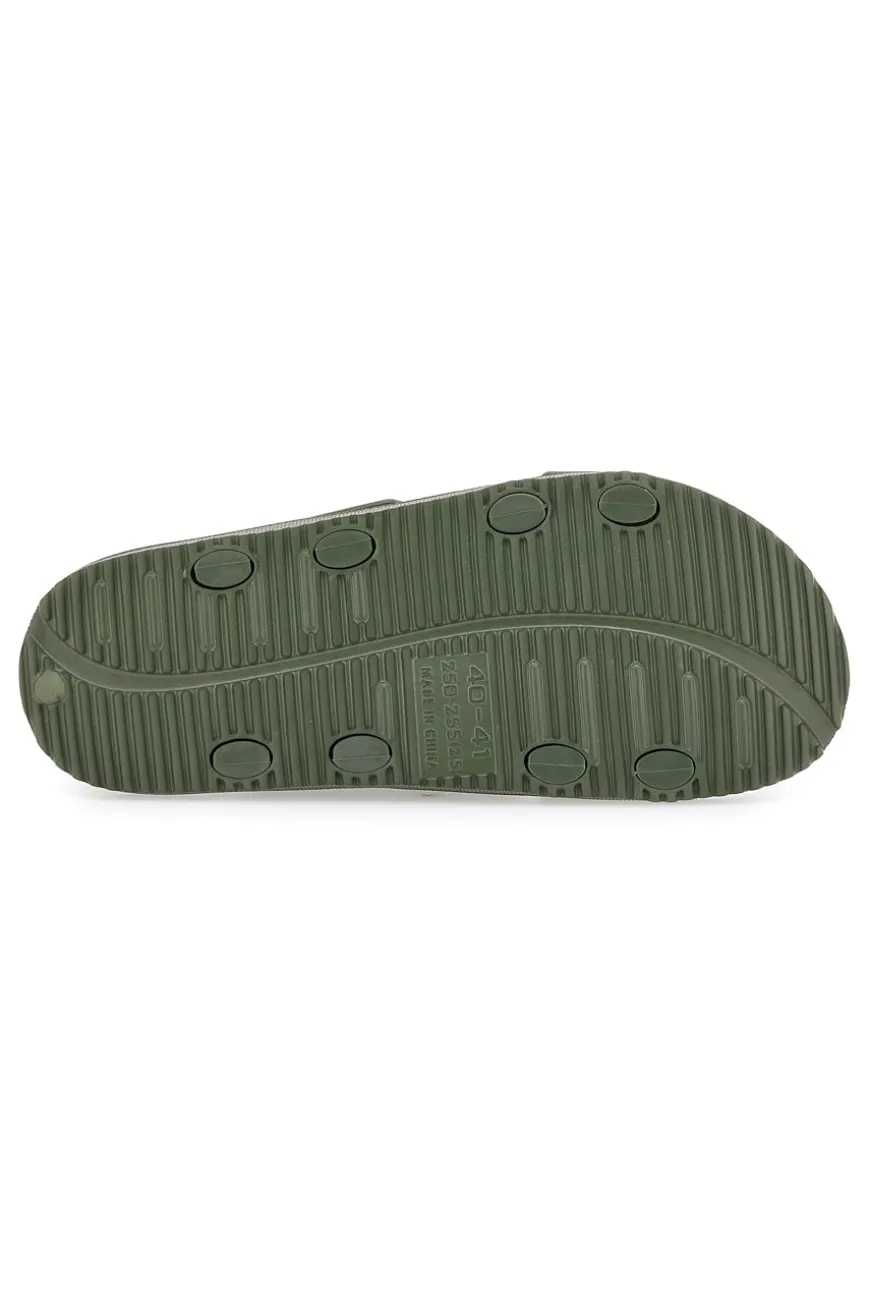 Ciabatte Verde Militare Con Doppia Fascia 2T2L 72593