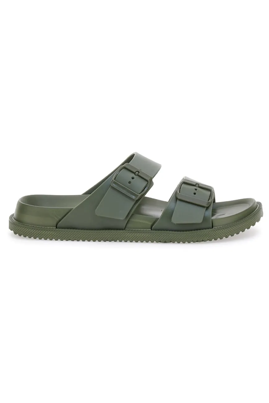 Ciabatte Verde Militare Con Doppia Fascia 2T2L 72593