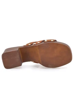 Ciabatte Zoccoli Marroni e Con Tacco 5387-PITTARELLO LOVE Discount