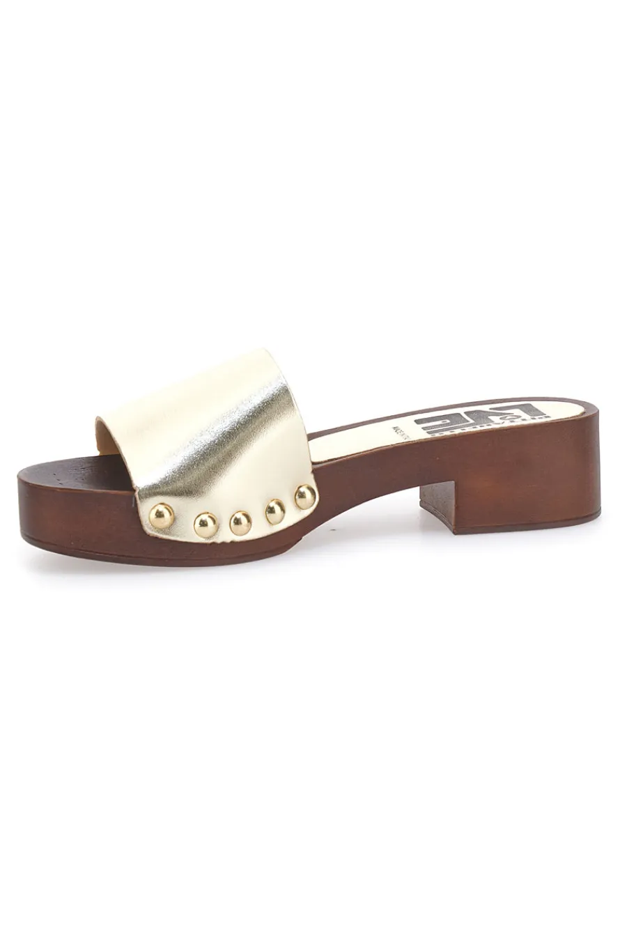 Ciabatte Zoccoli con borchie dorate e tacco basso 9326-PITTARELLO LOVE Best