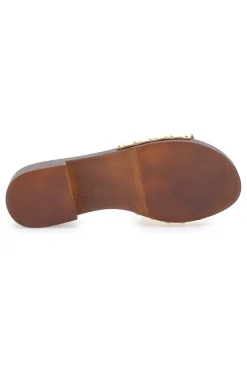 Ciabatte Zoccoli con borchie dorate e tacco basso 9326-PITTARELLO LOVE Best