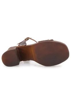 Clogs mit Braun mit goldenen Details 9086-PITTARELLO Online