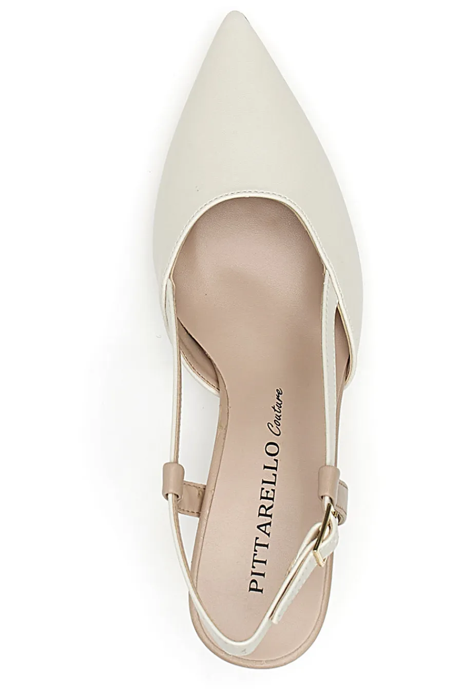 Cremefarbener Slingback-Dekolleté 506P-PITTARELLO COUTURE Discount