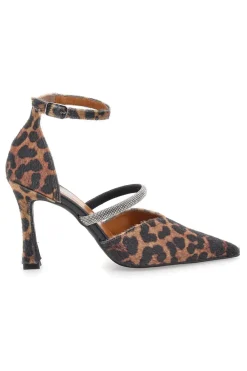 Décolleté animalier con cinturini e tacco a rocchetto 7092-PITTARELLO LOVE Outlet
