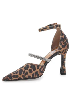 Décolleté animalier con cinturini e tacco a rocchetto 7092-PITTARELLO LOVE Outlet