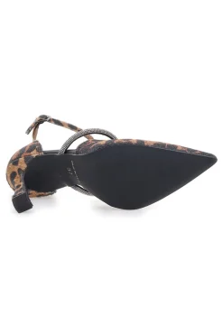 Décolleté animalier con cinturini e tacco a rocchetto 7092-PITTARELLO LOVE Outlet
