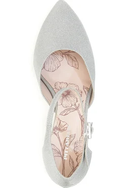 Décolleté argento glitter con cinturino e tacco largo Pittarello Rom. 5781-PITTARELLO ROMANTIC Clearance