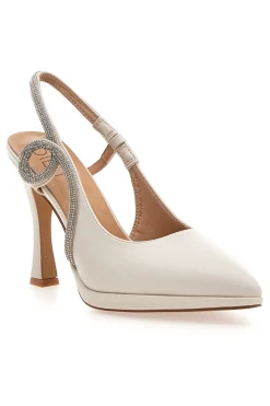 Décolleté avorio con tacco e strass 1929S30-MON DIEU Discount