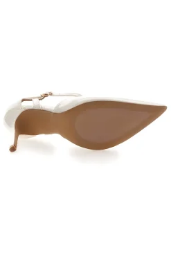 Décolleté avorio effetto vernice con tacco 1926Q266-MON DIEU Hot