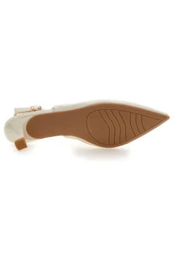 Décolleté Beige chiaro vernice slingback tacco medio FDS246C-MON DIEU
