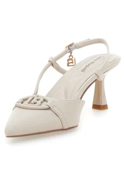Décolleté Beige Con Cinturino Slingback 8971-LAURA BIAGIOTTI Outlet