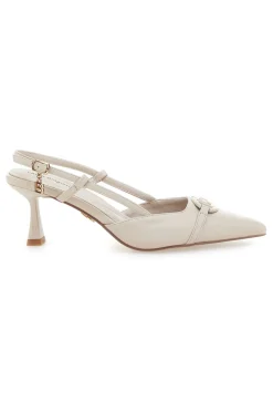 Décolleté Beige Con Cinturino Slingback 8971-LAURA BIAGIOTTI Outlet