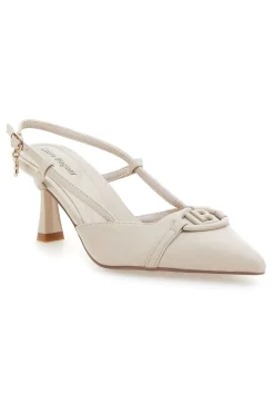 Décolleté Beige Con Cinturino Slingback 8971-LAURA BIAGIOTTI Outlet