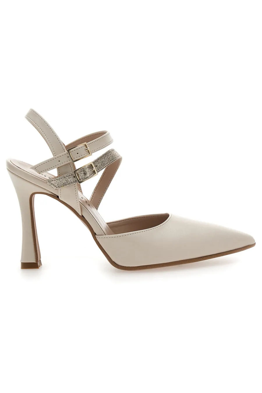 Décolleté Beige con Tacco Alto e Cinturini alla Caviglia 155-PITTARELLO Online