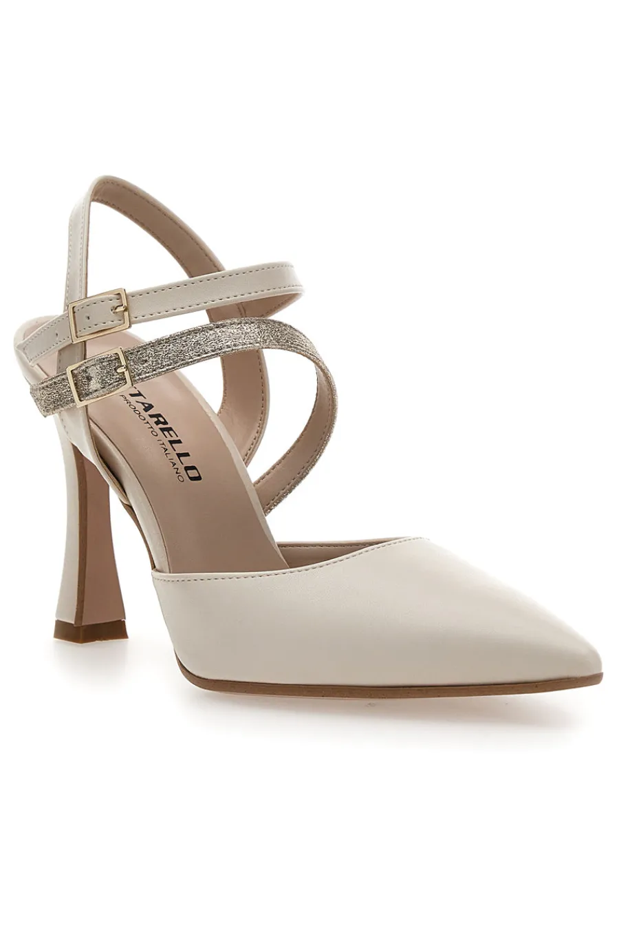 Décolleté Beige con Tacco Alto e Cinturini alla Caviglia 155-PITTARELLO Online