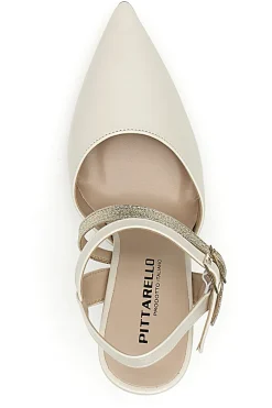 Décolleté Beige con Tacco Alto e Cinturini alla Caviglia 155-PITTARELLO Online