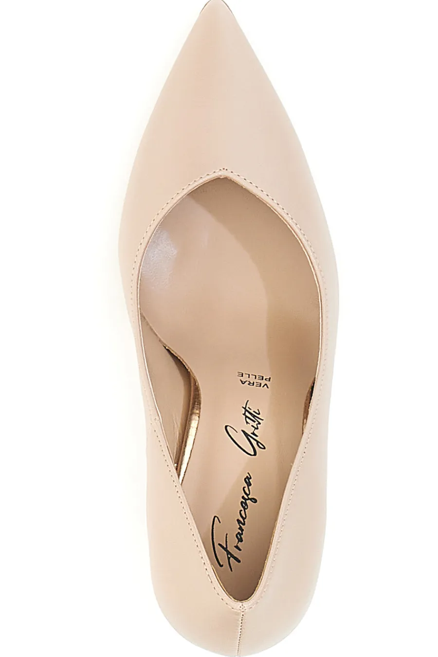 Décolleté beige con tacco 157-FRANCESCA GRITTI