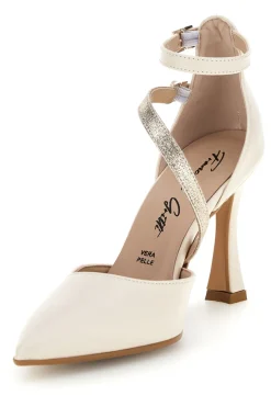Décolleté beige in vera pelle con cinturino 194-FRANCESCA GRITTI Sale