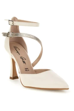 Décolleté beige in vera pelle con cinturino 194-FRANCESCA GRITTI Sale