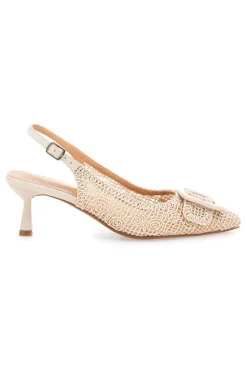 Décolleté Beige slingback tacco medio 63181-LE HAVRE PARIS