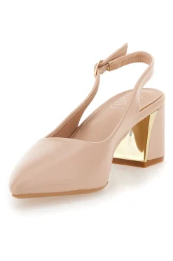 Décolleté Beige slingback tacco medio DQ50233-MON DIEU Online