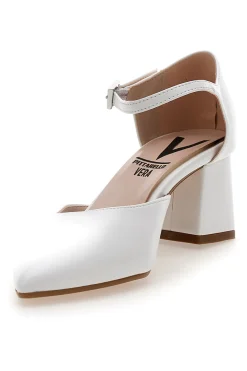 Décolleté bianche con cinturino alla caviglia Made in Italy 4781-PITTARELLO VERA Outlet