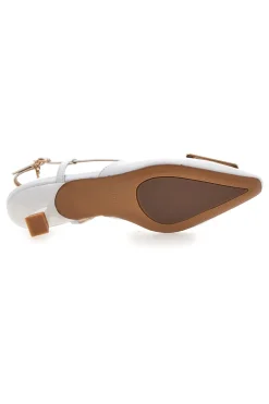 Décolleté Bianche Con Cinturino e Tacco Ferre F212-FERRE' Outlet