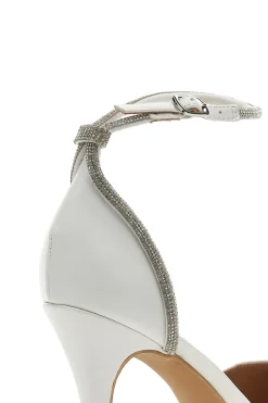 Décolleté Bianche con Strass e Tacco Alto 1929Q83-MON DIEU Clearance
