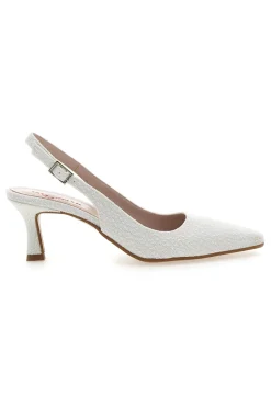 Décolleté Bianche Slingback Effetto Pizzo 2241-PITTARELLO ROMANTIC