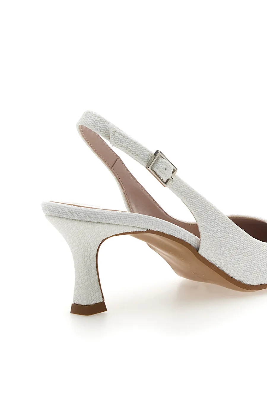 Décolleté Bianche Slingback Effetto Pizzo 2241-PITTARELLO ROMANTIC