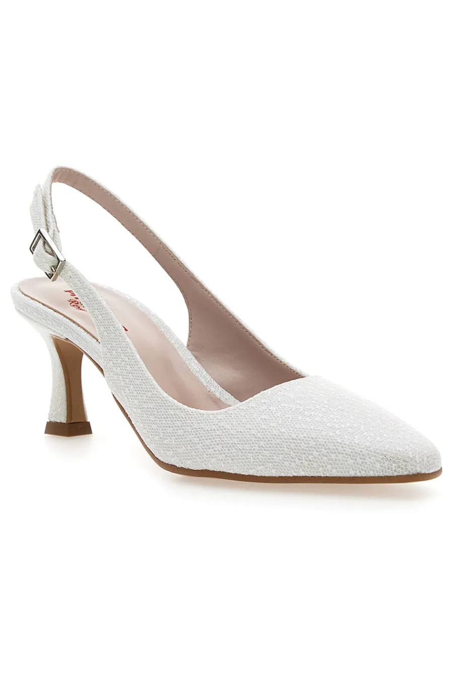 Décolleté Bianche Slingback Effetto Pizzo 2241-PITTARELLO ROMANTIC