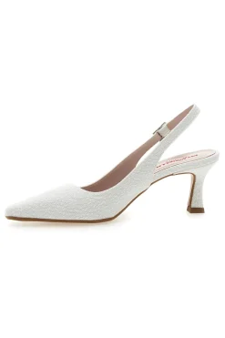 Décolleté Bianche Slingback Effetto Pizzo 2241-PITTARELLO ROMANTIC