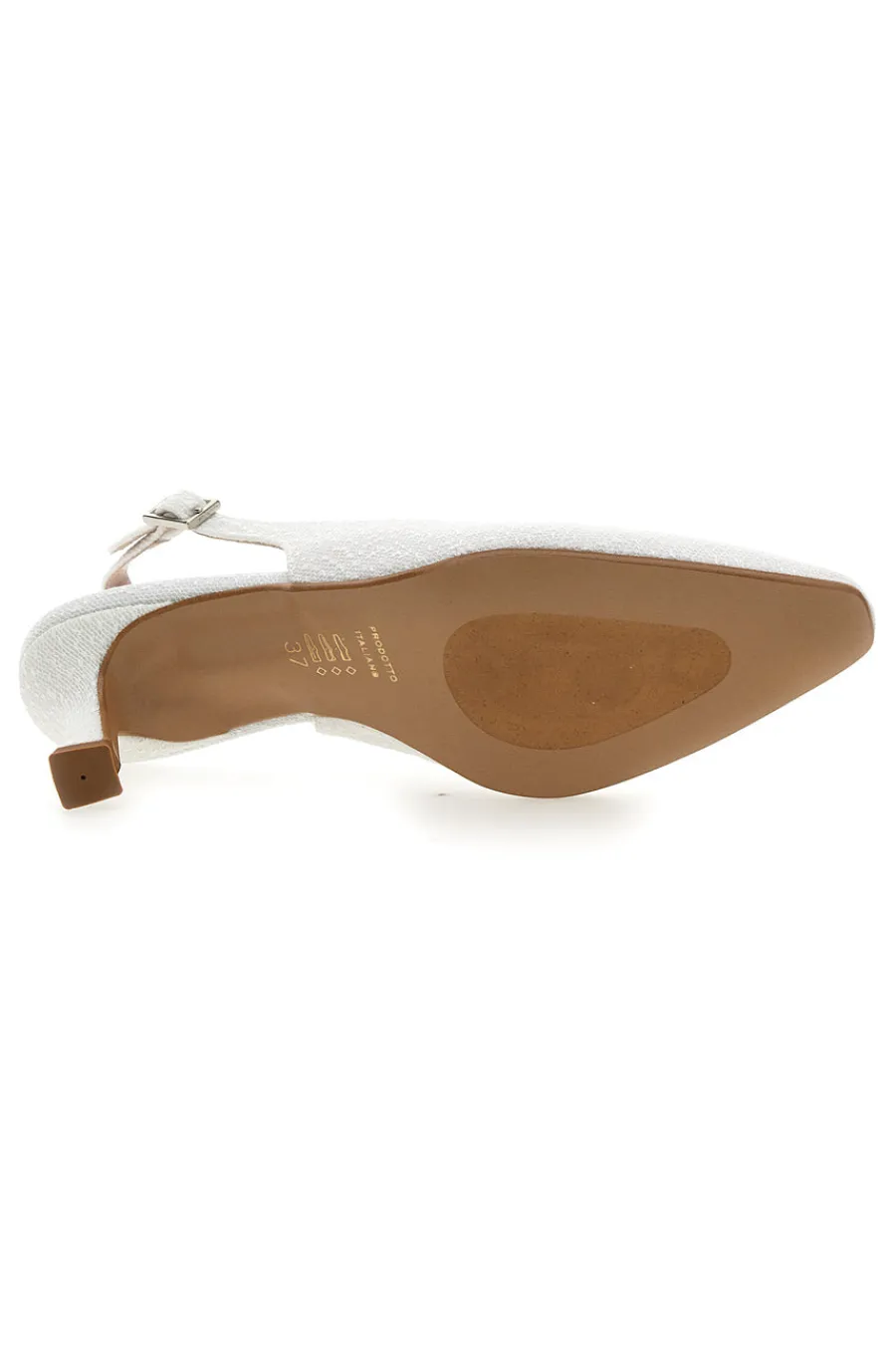 Décolleté Bianche Slingback Effetto Pizzo 2241-PITTARELLO ROMANTIC