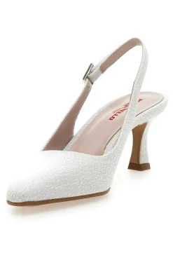 Décolleté Bianche Slingback Effetto Pizzo 2241-PITTARELLO ROMANTIC
