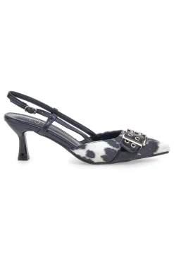Décolleté Bianco e Nero slingback tacco medio APY22-MON DIEU Best
