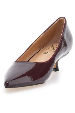 Décolleté bordeaux in vernice con tacco basso 9904H18-MON DIEU Outlet