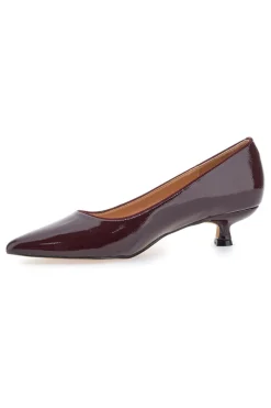 Décolleté bordeaux in vernice con tacco basso 9904H18-MON DIEU Outlet
