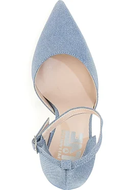 Décolleté Celeste Shiny Con Cinturino e Tacco 3409-PITTARELLO LOVE Clearance