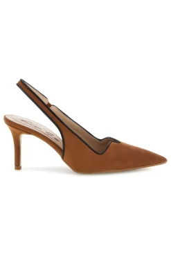 Décolleté color cuoio con cinturino slingback Lavorazione artigianale Made in Italy P0701-FRANCESCA GRITTI Hot