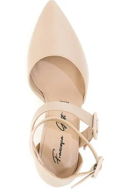Décolleté da donna beige con cinturini incrociati 8012-FRANCESCA GRITTI Best